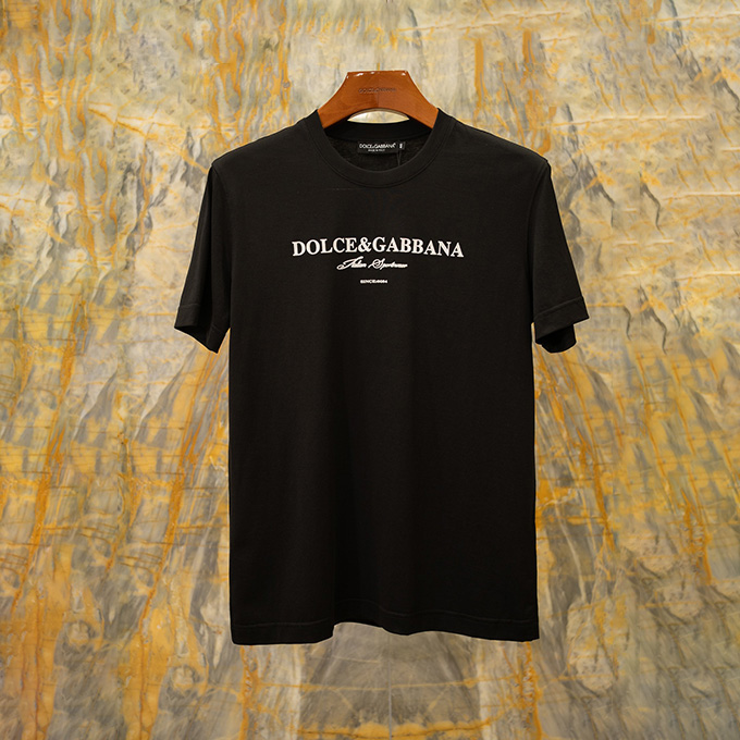 dolce & gabbana logo print cotton t-shirt